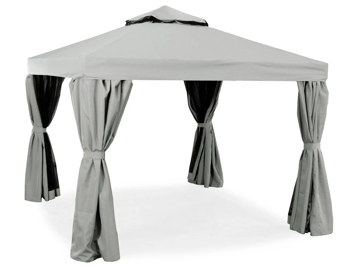 Hillerstorp Luxor paviljong 300x300 cm grå aluminium