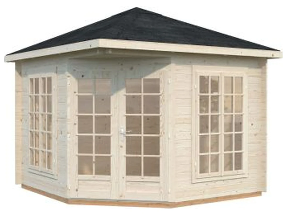 Palmako Melanie Lusthus 7,8 m²/inv. 7 m², med 28 mm vägg, obehandlad